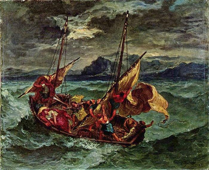 Eugene Delacroix Christus auf dem See Genezareth